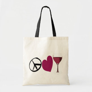 PeaceLove&Wine Tote Bag