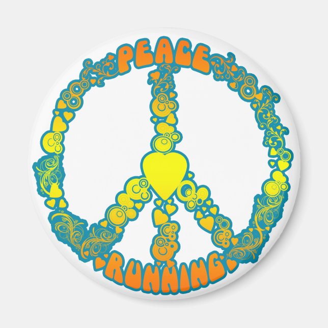peaceloverunning magnet (Front)