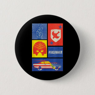 Peacemaker Sign, Shield, Helmet And Car  6 Cm Round Badge