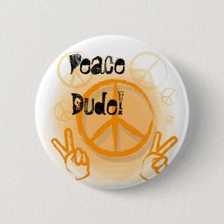 Peaces sign 6 cm round badge