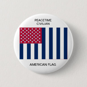 Peacetime Civilian American Flag 6 Cm Round Badge