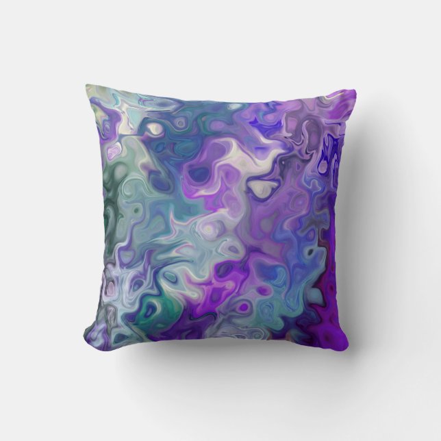Peacfully Dreamy Purple swirls modern abstract 33 Cushion (Front)