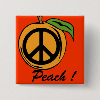 Peach! 15 Cm Square Badge