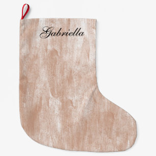 Peach Abstract Personalised Large Christmas Stocking