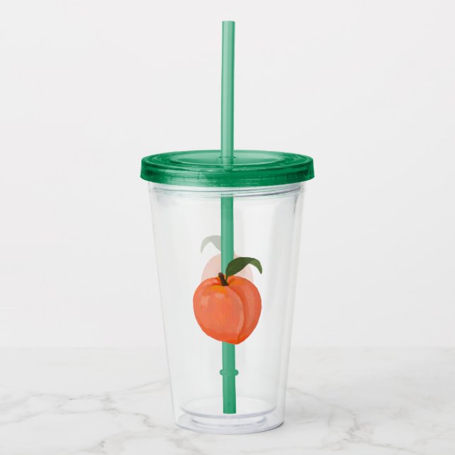 Peach Acrylic Tumbler (Front)