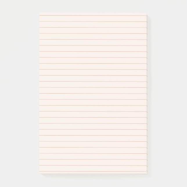 Peach Aesthetic Lined Post-It Notes (Front)