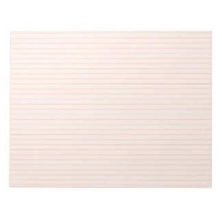 Peach Aesthetic Wide Lined Paper Notepad