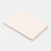 Peach Aesthetic Wide Lined Post-It Notes