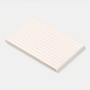 Peach Aesthetic Wide Lined Post-It Notes