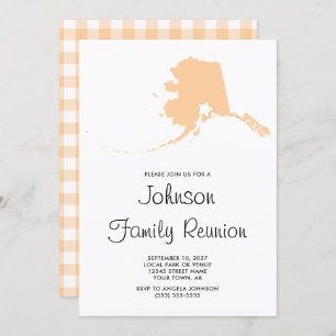 Peach Alaska Family Reunion Invitation