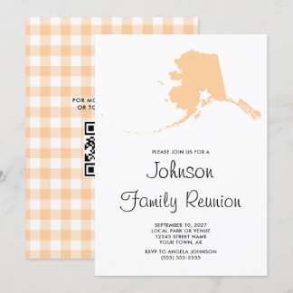 Peach Alaska Family Reunion Invitation
