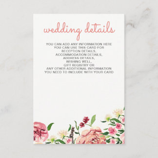Peach and Coral Flowers Floral wedding cards
