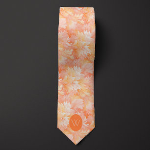 Peach and Cream Botanical Tie