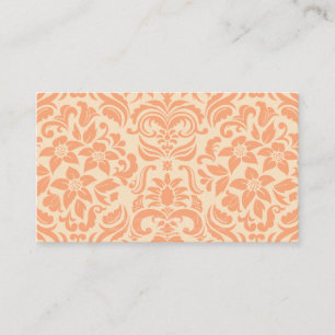 Peach and Cream Damask Wedding Gift Registry Cards