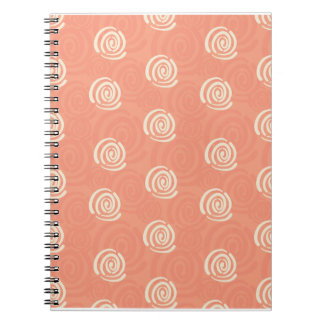 Peach and Cream Swirls Notebook