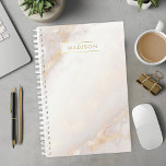 Peach and Gold Marble Personalised Name Custom Planner<br><div class="desc">Stay organised and stylish with this elegant peach and gold marble personalised planner.  The chic marble design adds a touch of sophistication,  while the customisable name option makes it a unique and thoughtful gift.  Perfect for planning your day,  jotting down notes,  or keeping track of appointments.</div>