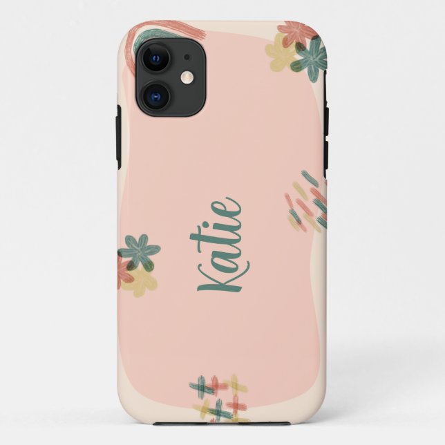 Peach and Green Aesthetic  Case-Mate iPhone Case (Back)