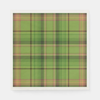 Peach and Green Plaid (botm) Napkin