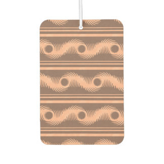 Peach and Mocha Spiral Pattern Car Air Freshener