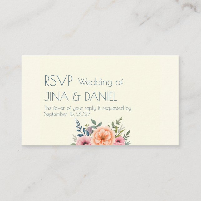 Peach and Petal Dream Enclosure Card (Front)