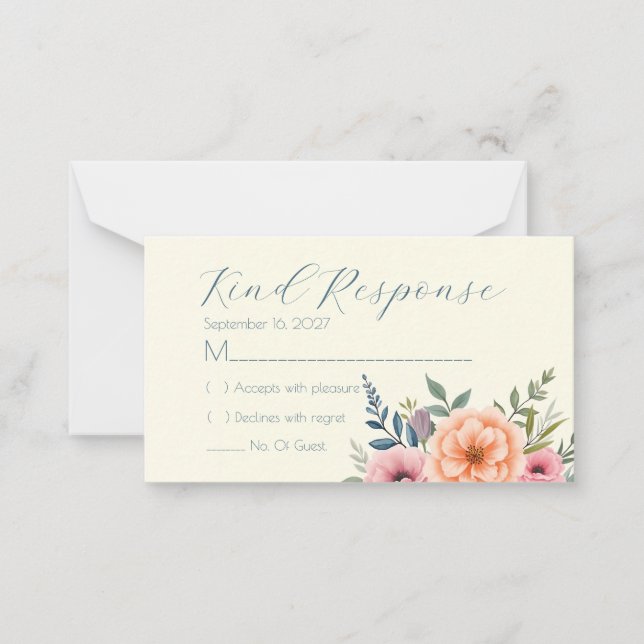 Peach and Petal Dream Enclosure Card (Front)