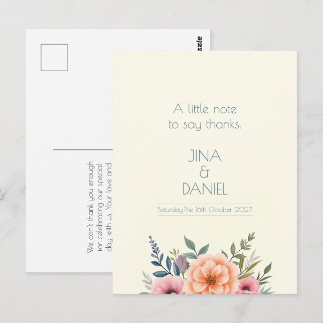 Peach and Petal Dream Postcard (Front/Back)