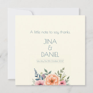 Peach and Petal Dream Thank You Card