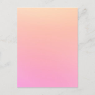 Peach and pink gradient holiday postcard