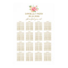 Peach and Pink Peony Flowers Wedding Seating Chart