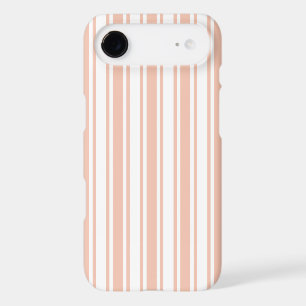 Peach and white candy stripes