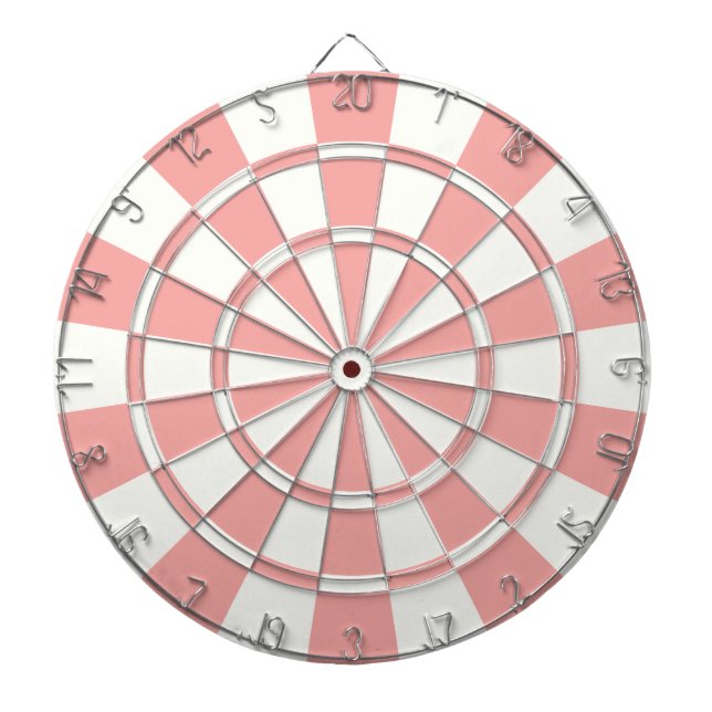 Peach And White Dartboard (Front)