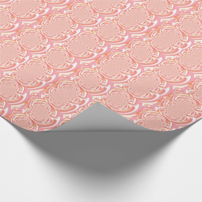 Peach and Yellow Burst Abstract Design Wrapping Paper (Corner)