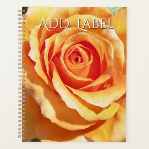 Peach Apricot Rose Planner for teaching wedding