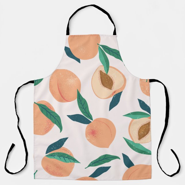 Peach Apricot: Tropical Seamless Pattern. Apron (Front)