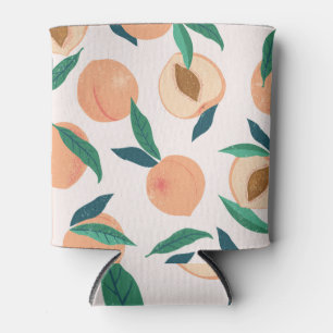 Peach Apricot: Tropical Seamless Pattern. Can Cooler