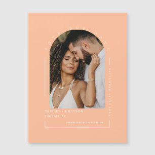 Peach Arch Photo Save Our Date Magnetic Card