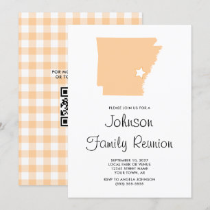 Peach Arkansas Family Reunion Invitation