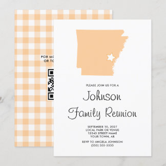 Peach Arkansas Family Reunion Invitation
