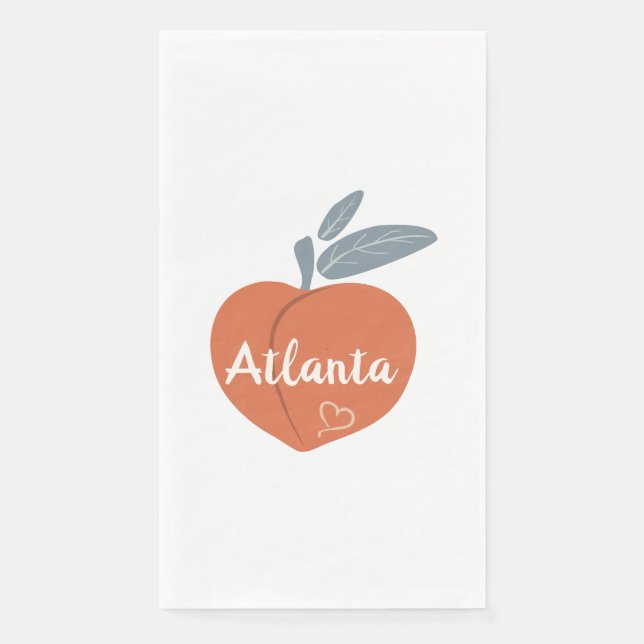 Peach Atlanta Love Napkin (Front)