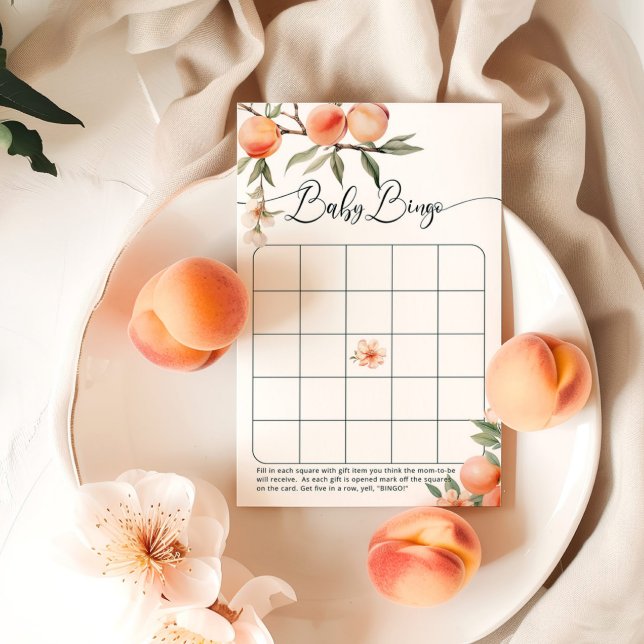 Peach baby shower bingo game (Creator Uploaded)