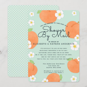 Peach Baby Shower By Mail Invitation