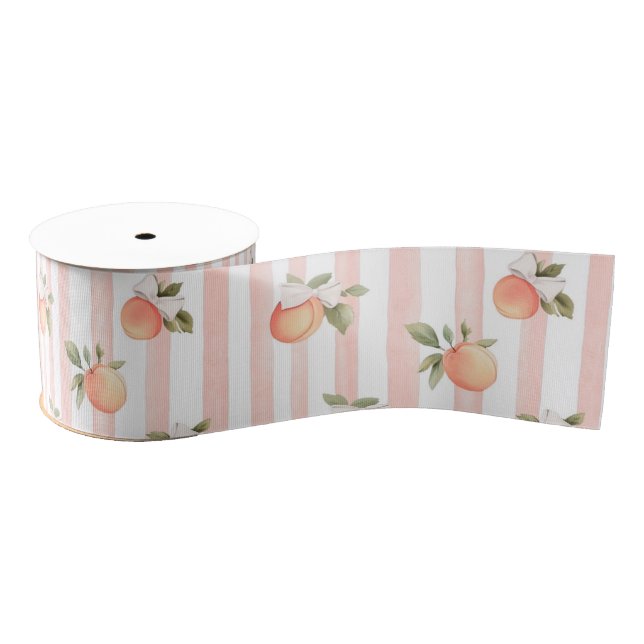 Peach Baby Shower Gift Grosgrain Ribbon (Spool)
