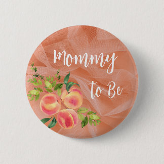 Peach Baby Shower Pins - Custom baby shower pins