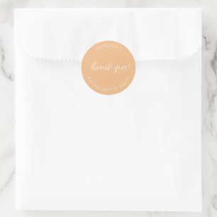 Peach Bachelorette Party Thank You Classic Round Sticker