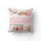 Peach Birth Announcement Throw Pillow