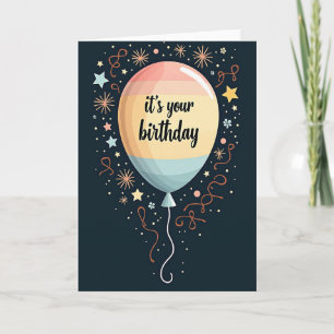 Peach Birthday Balloon Card