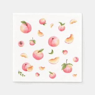 Peach Birthday Napkin