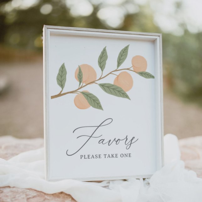 Peach Birthday Party Favours Sign (Creator Uploaded)