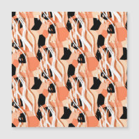 Peach Black White Abstract Pattern.