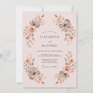 Peach Blossom Ethereal Wedding Invitation